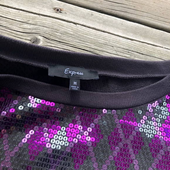 Sequin Argyle Top - Picture 2 of 4